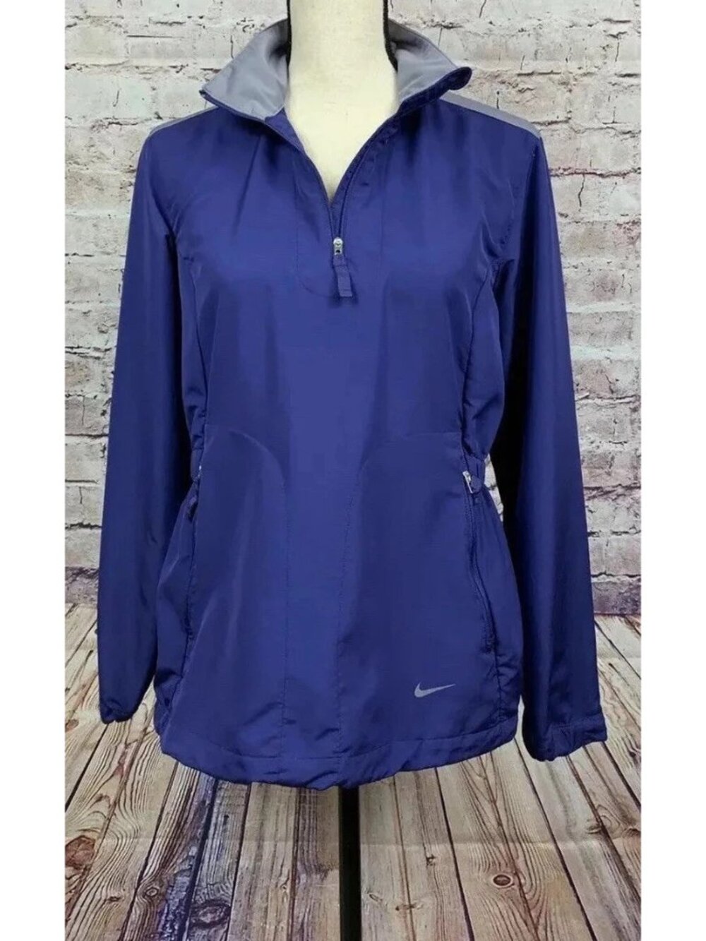 Nike Golf Purple Gray 1/4 Zip Pockets Long Sleeve Jacket